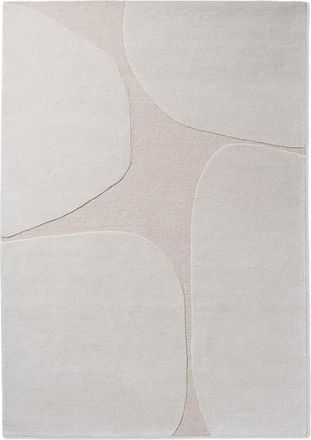 Brink & Campman Designer Teppich Decor Plateau Double Cream - handgetuftet, aus 100% reiner Schurwolle