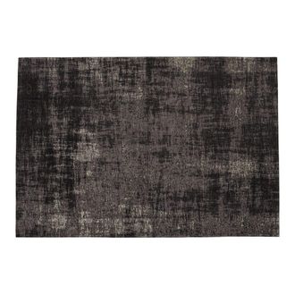 Maisons du monde Alfombra vintage tejida en jacquard negro, 155x230