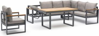 DCB Garden Dcb Garden - Yonaha - Conjunto De Comedor De Jard&iacute;n De 7 Plazas En Aluminio
