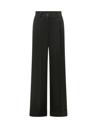 Dolce & Gabbana Black Tailored Pleated Pants