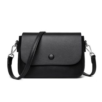 Generic Compatible For Genuine Leather Women Shoulder Crossbody Bags Womens Totes Handbags(Black)