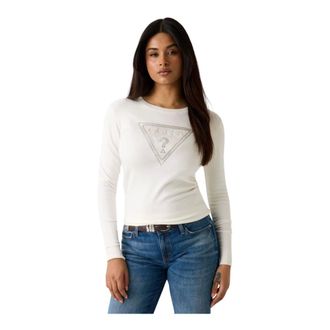 Guess Dames, Truien, Wit, Maat: XL Viscose