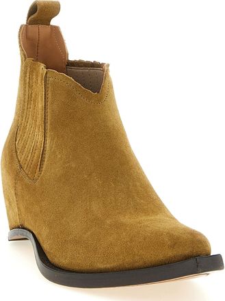 Maison Margiela Mens Brown Bovine Leather Ankle Boots