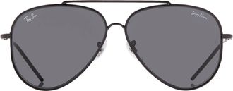 Ray-Ban Lenny Kravitz Aviator Reverse Dark Grey Pilot Unisex Sunglasses RBR0101S 002/GR 59
