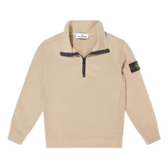 Stone Island Half Zip Sweatshirt - male - Stone Island - Kids Sweatshirts - Beige - 8 Y - Kids