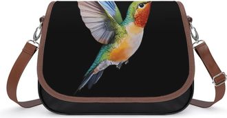 Generic Hummingbird Watercolor Womens Crossbody Bag Fashion Shoulder Handbags Message Tote Bag with Adjustable Strap