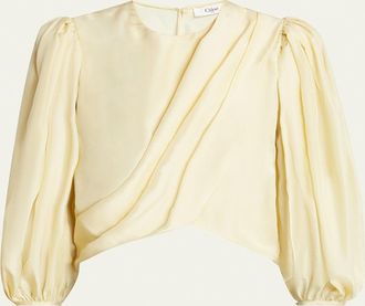 Chloé Draped Cropped Top