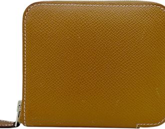 Herm&egrave;s Gold Epsom Leather Coin Purse/Coin Case (Pre-Owned)