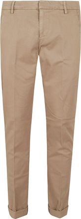 Dondup Tailored Stretch Cotton Trousers With Cuffed Hems