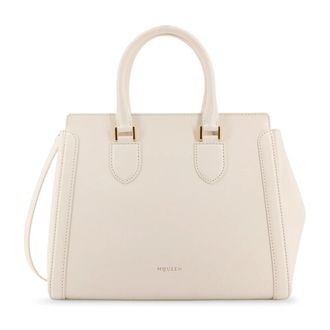 Alexander McQueen Alexander McQueen, Handbags, female, White, Size: ONE SIZE Birdee Large Leather Shoulder Bag