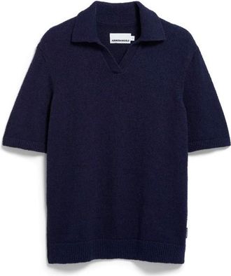 Armedangels Boucle Knit Polo-Shirt f&uuml;r Herren | blau