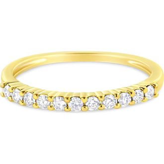 House of Brilliance IGI Certified 1/4 Cttw Diamond 10K Gold Fluted Band Style Ring in Yellow Gold at Nordstrom, Size 9