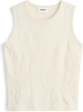 Soulland Mira pluche top - Dames - Tops zonder mouwen - Wit - S/M - Katoen - Tops