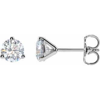Diamond2Deal 1ct Lab-Grown Diamond Stud Earrings Clarity VS, Color F-G, 14k Gold