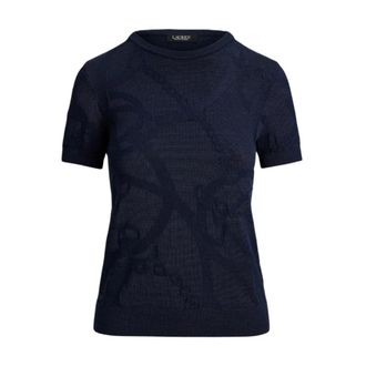 Ralph Lauren Round-neck Knitwear, female, Blue, Size: XS Round-neck Knitwear