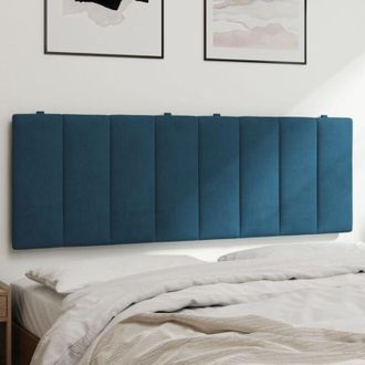 vidaXL Cuscino Testiera Blu 140 cm in Velluto - Vidaxl
