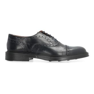 Bruno Magli Klassieke Leren Brogue Veterschoenen - Heren - Nette schoenen - Blauw - 40 EU - Leer - Schoenen