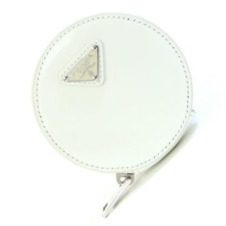 Prada Silver White Leather Pouch (Pre-Owned)