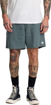 Rvca Sands Stripe Regular Fit Shorts in Balsam Green at Nordstrom, Size Xx-Large