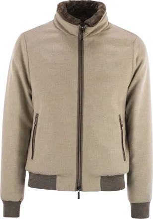 Moorer Bellati LS9 Light Beige Wool-Blend Jacket