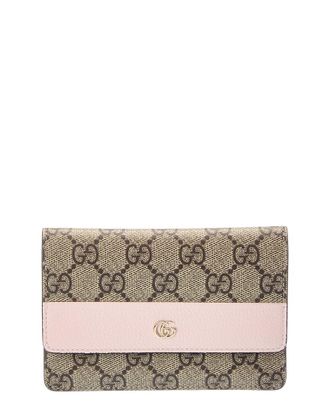 Gucci Gg Marmont Canvas & Leather Card Case