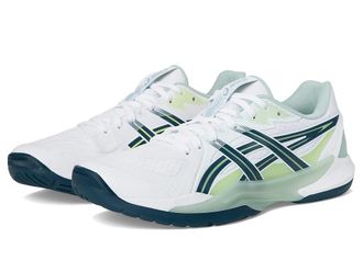 Asics Powerbreak FF Mens Volleyball Shoes White/Tranquil Teal : 11.5 D - Medium, Textile