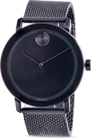 Movado Bold Evolution Black Ion-Plated Mesh Mens Watch