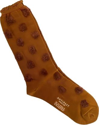 Antipast Calzini con pompon - Marrone