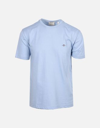 GANT Mens GANT REG SHIELD SS T-SHIRT FRESH BLUE - Size: 44