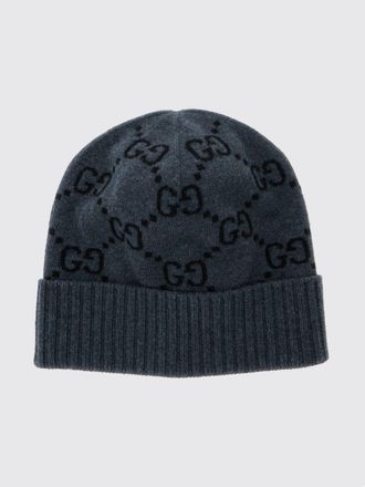 Gucci Berretto beanie in cashmere con motivo GG monogram e risvolto