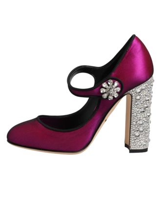 Dolce & Gabbana Pink Embellished High Heels Pumps Womens Shoes