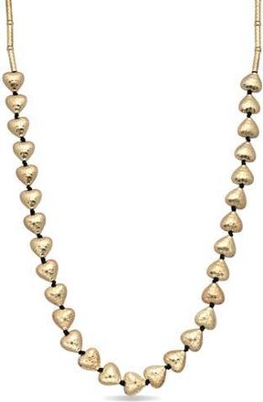 Eye Candy Los Angeles Suzy Hammered Heart Necklace in Gold at Nordstrom Rack
