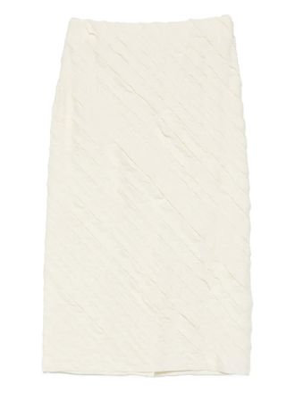 Christian Wijnants Simbi textured skirt - women - Silk/Nylon - 40 - Yellow