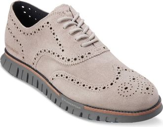 Cole Haan Zerøgrand Remastered Wingtip Oxfords Dove Gray Leather JOBB2251