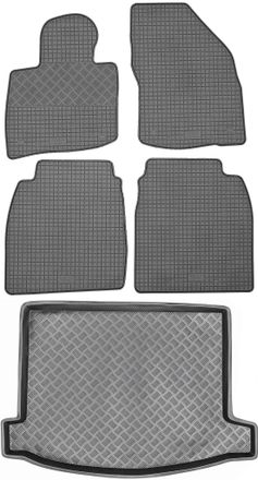 OEM Juego De Alfombrillas De Goma Para Coche Y Maletero Para Honda Civic Viii Hatchback (2006-2016)