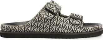 Kazar Flip-flops met logopatroon - Heren - Sandalen - Zwart - 40 EU - Schoenen