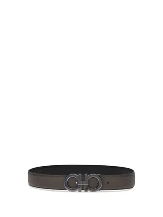 Ferragamo Gancini Logo Belt - Gray