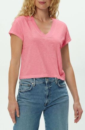 Michael Stars Harlan Cotton V-Neck T-Shirt in Dragon Fruit at Nordstrom