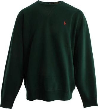 Ralph Lauren Rondgebreide trui - Heren - Ronde hals truien - Groen - XL - Katoen - Truien & Vesten