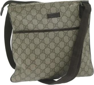 Gucci Pre-owned Leather gucci-bags - Dames - Vintage Schoudertas - Beige - ONE Size - Leer - Vintage