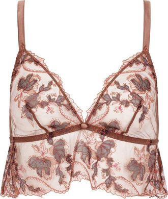 Huit Poeme Prestige Bralette in Brown at Nordstrom, Size X-Small