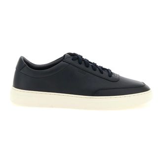 HUGO BOSS Kieran Leather Trainers - male - Hugo - Sneakers - Blue - 8 UK - Shoes