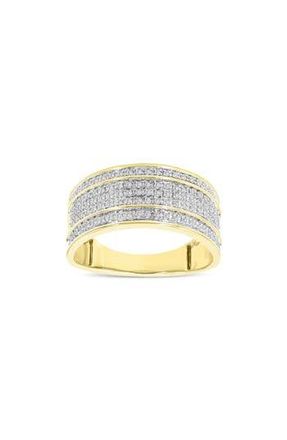 LuvMyJewelry Elysium 10K Gold Pav&eacute; Diamond Band Ring in 10K Yellow Gold at Nordstrom Rack, Size 12.5