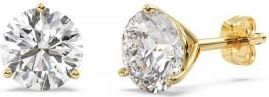 Allurez 0.33ct. 3-Prong Martini Diamond Stud Earrings 14kt Yellow Gold (G-H, VS2-SI1)