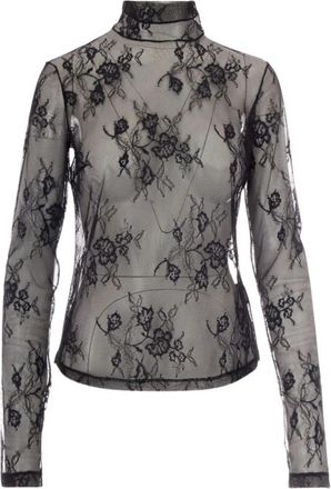 Patrizia Pepe Long Sleeve Tops - Dames - Longsleeves - Zwart - S - Tops