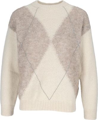 PESERICO Round-neck Truien - Dames - Ronde hals truien - Beige - L - Katoen - Truien & Vesten