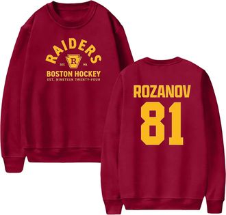 Generic Heated Rivalry Rozanov 81 Merch Sweatshirt Unisex Casual Crewneck Long Sleeve Pullover Clothes Red