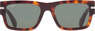 Ferragamo Green Rectangular Mens Sunglasses SF1030SCP 214 54