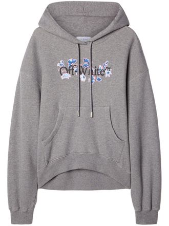 Off-white Hoodie met logoprint - Grijs
