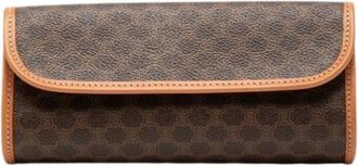 Celine Pre-owned Canvas Clutch - Dames - Vintage Clutch - Bruin - ONE Size - Leer - Vintage